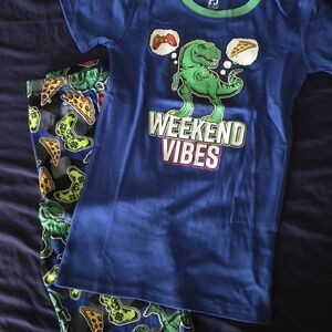 Carter's Blue Dinosaur Pajama Set